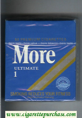 More Ultimate 1 50 cigarettes hard box