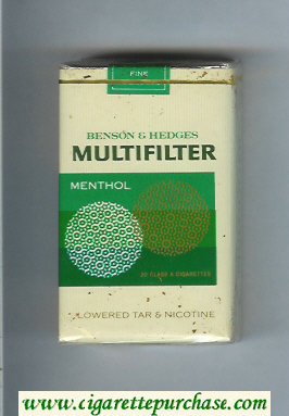 Multifilter Benson and Hedges Menthol cigarettes soft box