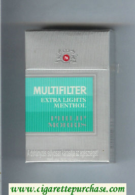 Multifilter Philip Morris Extra Lights Menthol cigarettes hard box