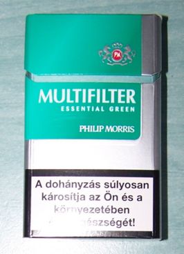 Multifilter Philip Morris Essiental Green cigarettes hard box