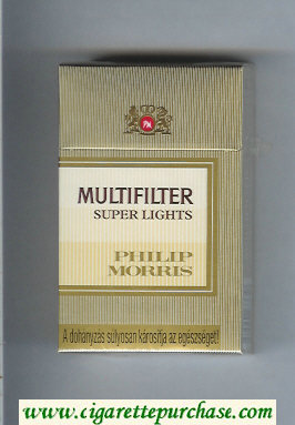 Multifilter Philip Morris Super Lights cigarettes hard box
