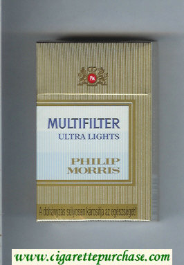 Multifilter Philip Morris Ultra Lights cigarettes hard box