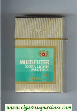 Multifilter Philip Morris Extra Lights Menthol cigarettes hard box