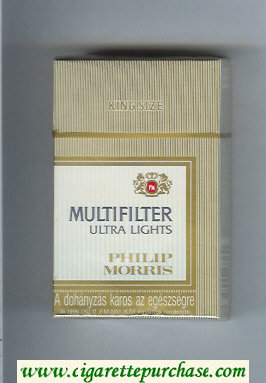 Multifilter Philip Morris Ultra Lights cigarettes hard box