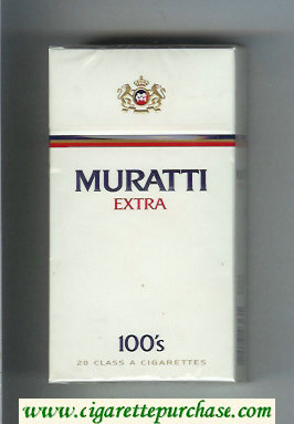 Muratti Extra 100s cigarettes hard box
