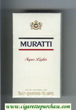 Muratti Super Lights 100s cigarettes hard box