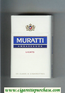 Muratti Ambassador Lights cigarettes hard box