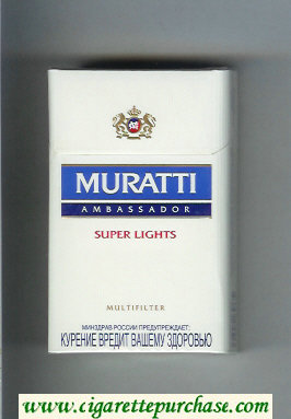 Muratti Ambassador Super Lights Multifilter cigarettes hard box