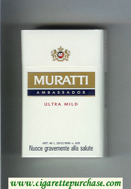 Muratti Ambassador Ultra Mild cigarettes hard box
