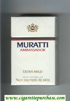 Muratti Ambassador Extra Mild cigarettes hard box