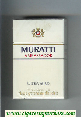 Muratti Ambassador Ultra Mild cigarettes hard box