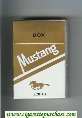 Mustang Lights cigarettes hard box