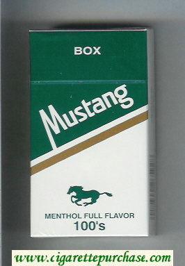 Mustang Menthol Full Flavor 100s cigarettes hard box