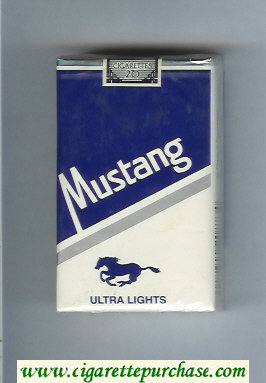 Mustang Ultra Lights cigarettes soft box