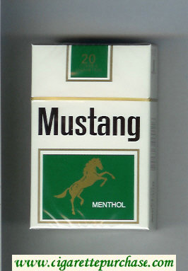 Mustang Menthol cigarettes hard box