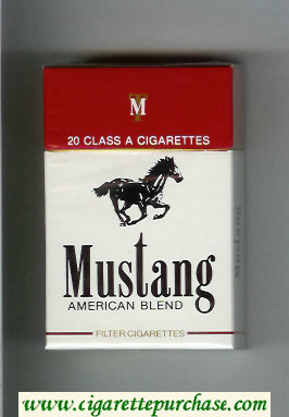 Mustang American Blend cigarettes hard box