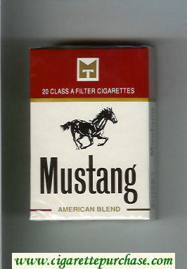 Mustang American Blend cigarettes hard box