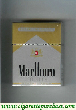Discount Marlboro Lights silver and gold cigarettes hard box