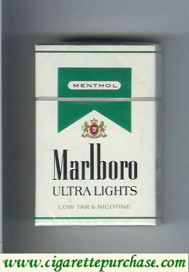 Discount Marlboro Ultra Lights Menthol cigarettes hard box