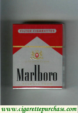 Discount Marlboro red and silver cigarettes hard box