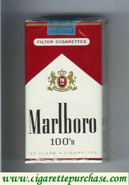 Discount Marlboro red and white 100s cigarettes soft box