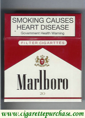 Discount Marlboro red and white 100s cigarettes wide flat hard box