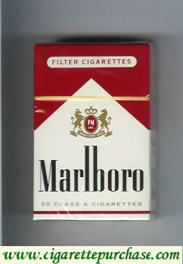 Discount Marlboro red and white filter cigarettes hard box