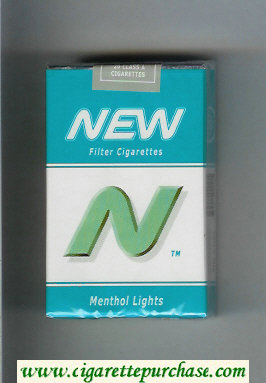 N New Menthol Lights cigarettes soft box