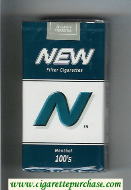 N New Menthol 100s cigarettes soft box