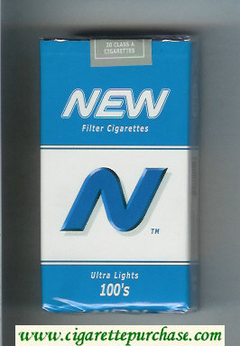 N New Ultra Lights 100s cigarettes soft box