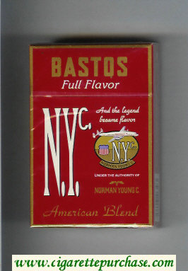 N.Y.C. Bastos Full Flavor American Blend cigarettes hard box