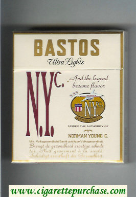 N.Y.C. Bastos Ultra Lights 25 cigarettes hard box