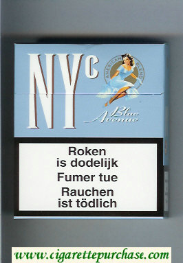 NYC Blue Avenue American Blend 25 cigarettes hard box