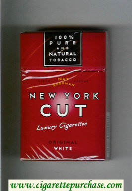 Nat Sherman New York Cut Original White cigarettes hard box