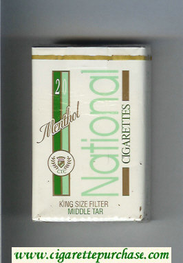 National Menthol cigarettes soft box