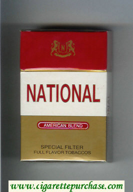 National American Blend Special Filter Full Flavor Tobaccos cigarettes hard box