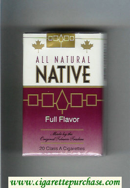 Native All Natural Full Flavor cigarettes soft box