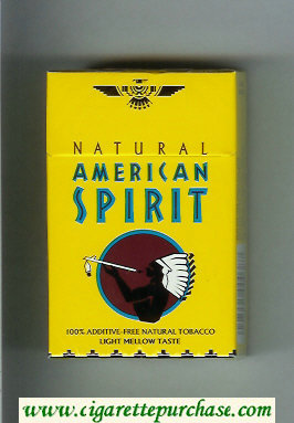 Natural American Spirit Light Mellow Taste yellow cigarettes hard box