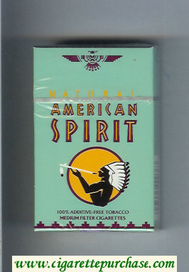 Natural American Spirit Medium grey cigarettes hard box