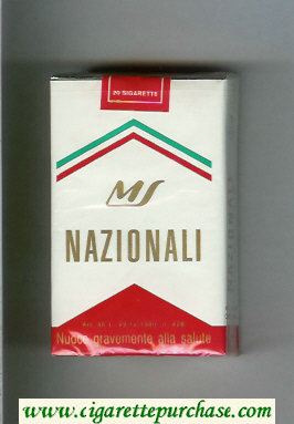 Nazionali white and red cigarettes soft box