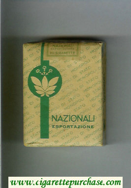 Nazionali Esportazione grey and green cigarettes soft box