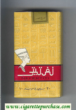 Nefertiti 100s yellow and red cigarettes soft box