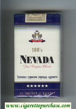 Nevada 100s Fine Virginia Blend cigarettes soft box