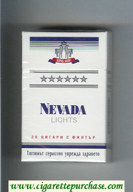Nevada Lights cigarettes hard box