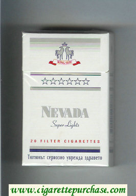 Nevada Super Lights cigarettes hard box