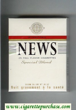 News Special Blend International 25 Full Flavor cigarettes hard box