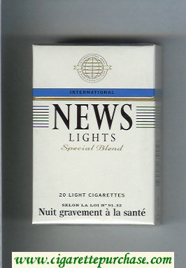 News Lights Special Blend International cigarettes hard box