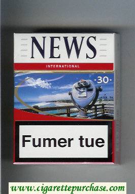 News International 30 Waimea Bay, HW white and red cigarettes hard box