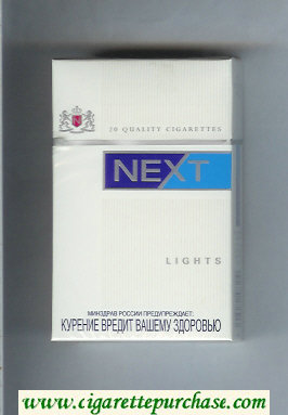 Next Lights white and blue cigarettes hard box