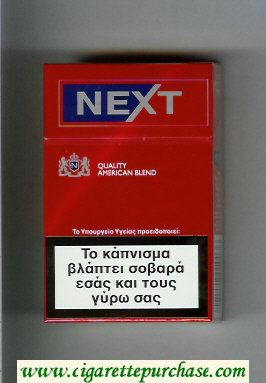 Next Quality American Blend Full Flavor red and blue cigarettes hard box